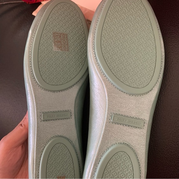 Last 1 ❤️ New Tory Burch Minnie Travel Ballet With Leather Logo - Picture 5 of 6